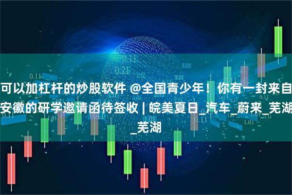 可以加杠杆的炒股软件 @全国青少年！你有一封来自安徽的研学邀请函待签收 | 皖美夏日_汽车_蔚来_芜湖