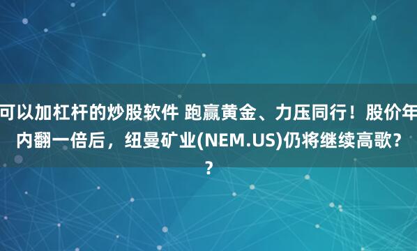 可以加杠杆的炒股软件 跑赢黄金、力压同行！股价年内翻一倍后，纽曼矿业(NEM.US)仍将继续高歌？